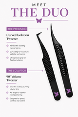 The Essential Duo | Professional Fiber Tip Tweezer Set
