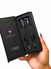 The Essential Duo | Professional Fiber Tip Tweezer Set